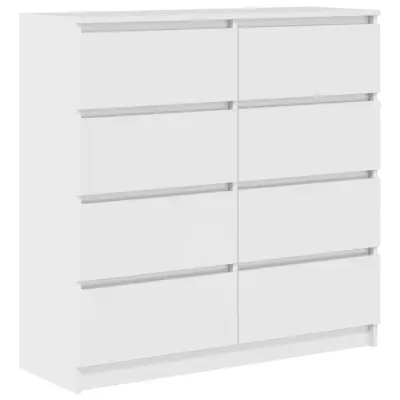vidaXL Komoda bela 100x35x99 cm inženirski les