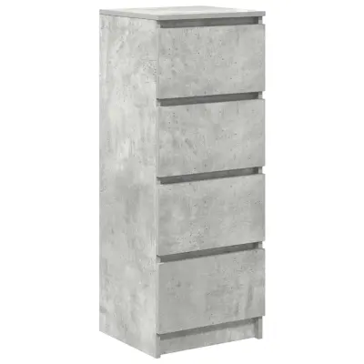 vidaXL Komoda betonsko siva 37,5x35x99 cm inženirski les