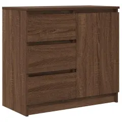 vidaXL Komoda s predalom rjavega hrasta 71x35x65 cm inženirski les