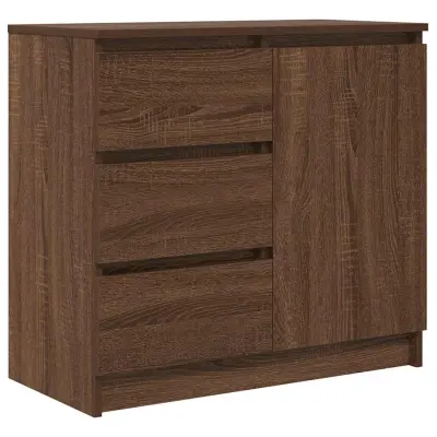 vidaXL Komoda s predalom rjavega hrasta 71x35x65 cm inženirski les