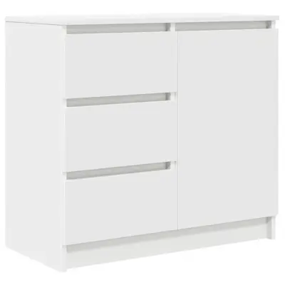 vidaXL Komoda s predalom bela 71x35x65 cm inženirski les
