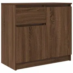 vidaXL Komoda s predalom rjavega hrasta 71x35x65 cm inženirski les