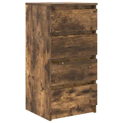 vidaXL Komoda dimljeni hrast 37,5x35x76 cm inženirski les