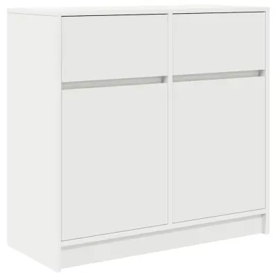 vidaXL Komoda s predalom bela 80x34x76 cm inženirski les