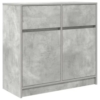 vidaXL Komoda s predalom betonsko siva 80x34x76 cm inženirski les