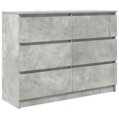 vidaXL Komoda betonsko siva 100x35x76 cm inženirski les