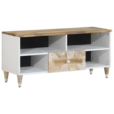 vidaXL TV omarica 100x33,5x46 cm Masivni les Mango