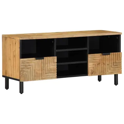 vidaXL TV omarica rjava 100x33x46 cm masivni les Mango