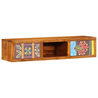 vidaXL Stenska TV omarica Multicolor 100x30x22 masivni les akacije