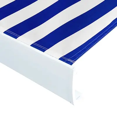 vidaXL Tenda iz platna 400x300 cm modra in bela