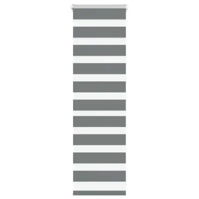 vidaXL Zebra Blind Dark Grey 40x100 cm Širina tkanine 35,9cm Poliester