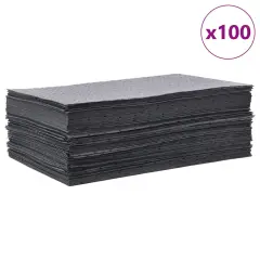 vidaXL Vpojne blazinice za olje 100 kosov sive barve 40x50 cm