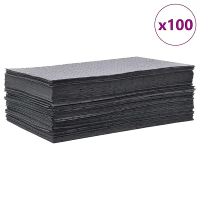 vidaXL Vpojne blazinice za olje 100 kosov sive barve 40x50 cm