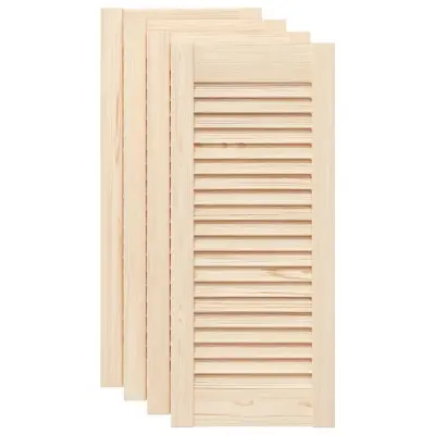 vidaXL Vrata za omarico z letvicami 4 kosi 69x29,5 cm trdna borovina