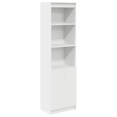 vidaXL Visoka omara bel 50x35x180 cm inženirski les