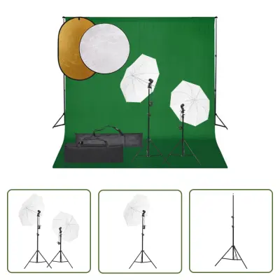 The Living Store Komplet za foto studio z lučmi, ozadjem in odbojnikom - Komplet Za Foto Studio