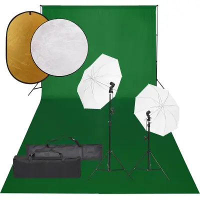 The Living Store Komplet za foto studio z lučmi, ozadjem in odbojnikom - Komplet Za Foto Studio