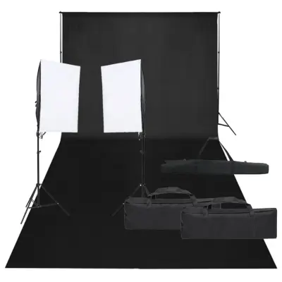 The Living Store Komplet za foto studio z lučmi in ozadjem - Komplet Za Foto Studio