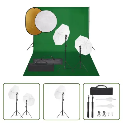 The Living Store Komplet za foto studio z lučmi, ozadjem in odbojnikom - Komplet Za Foto Studio
