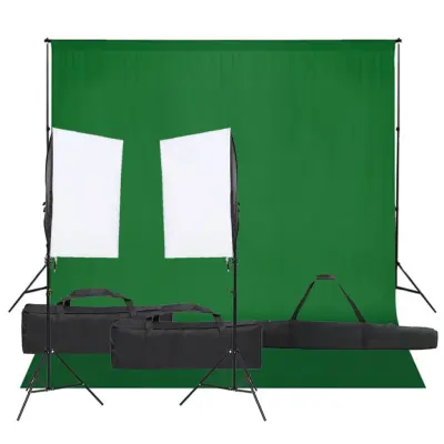 The Living Store Komplet za foto studio z lučmi in ozadjem - Komplet Za Foto Studio