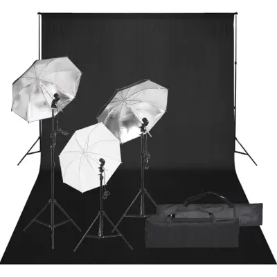 The Living Store Komplet za foto studio z lučmi in ozadjem - Komplet Za Foto Studio