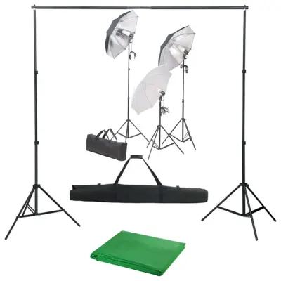 The Living Store Fotografski studijski komplet s svetilkami in ozadjem - Studijski Komplet