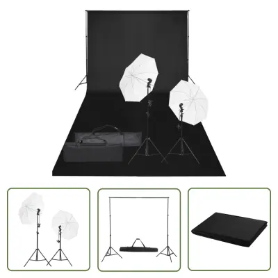 The Living Store Komplet za foto studio z lučmi in ozadjem - Komplet Za Foto Studio