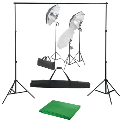 The Living Store Fotografski studijski komplet s svetilkami in ozadjem - Studijski Komplet