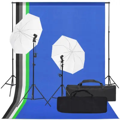 The Living Store Komplet za foto studio z lučmi in ozadjem - Komplet Za Foto Studio