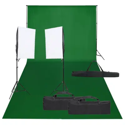 The Living Store Komplet za foto studio z lučmi in ozadjem - Komplet Za Foto Studio