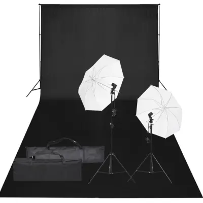 The Living Store Komplet za foto studio z lučmi in ozadjem - Komplet Za Foto Studio