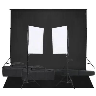 The Living Store Komplet za foto studio z lučmi in ozadjem - Komplet Za Foto Studio
