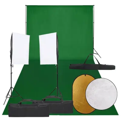 The Living Store Komplet za foto studio z lučmi, ozadjem in odbojnikom - Komplet Za Foto Studio