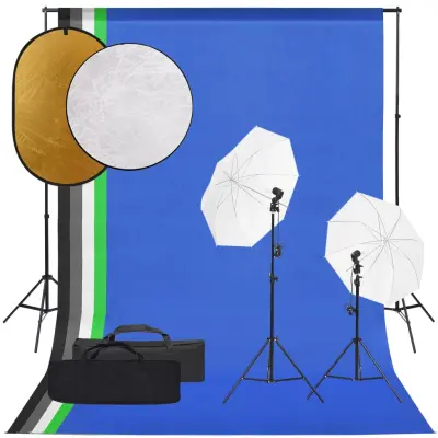 The Living Store Komplet za foto studio z lučmi, ozadjem in odbojnikom - Komplet Za Foto Studio