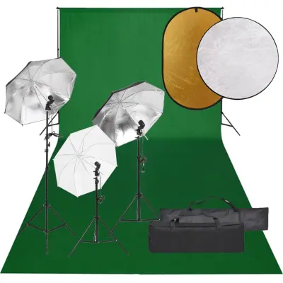 The Living Store Komplet za foto studio z lučmi, ozadjem in odbojnikom - Komplet Za Foto Studio