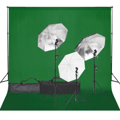 The Living Store Komplet za foto studio z lučmi in ozadjem - Komplet Za Foto Studio