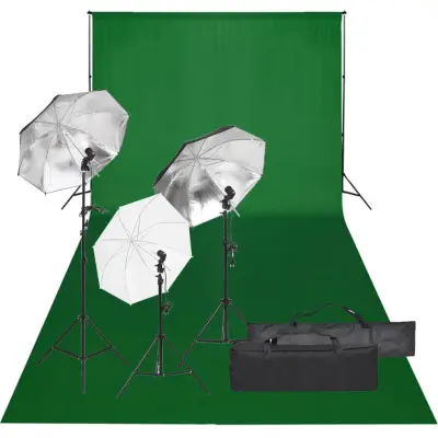 The Living Store Komplet za foto studio z lučmi in ozadjem - Komplet Za Foto Studio