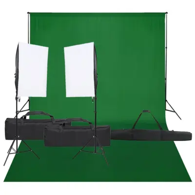 The Living Store Komplet za foto studio z lučmi in ozadjem - Komplet Za Foto Studio