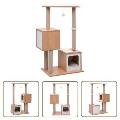 The Living Store Mačje drevo s praskalno podlogo iz sisala 104 cm - Mačje Drevo