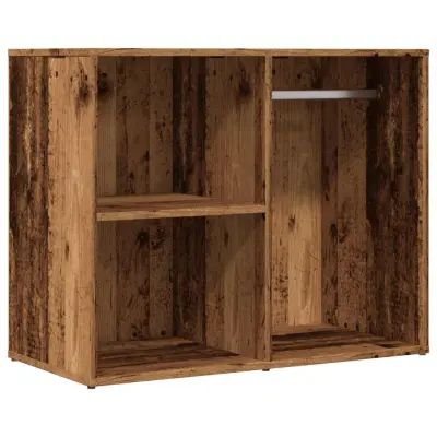 vidaXL garderobna omarica iz starega lesa 80x40x65 cm inženirski les