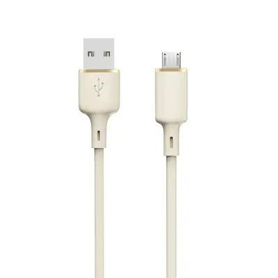 SR USB-A - microUSB 5A ojačan kabel, 1m, bež