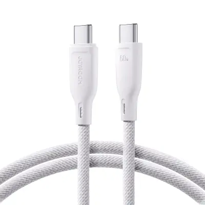 USB-C kabel 60 W za hitri prenos Večbarvna serija 1 m bela