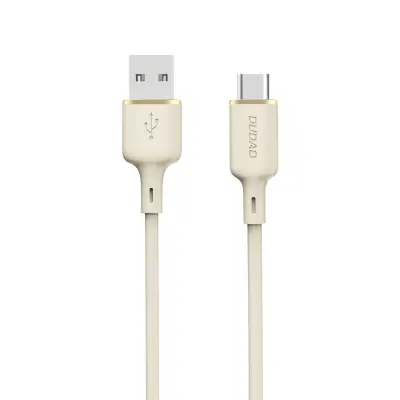 Ojačani kabel SR USB-A - USB-C 5A 1m bež