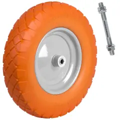 Kolo samokolnice brez zračnice 4.00-8 oranžno-belo Humberg