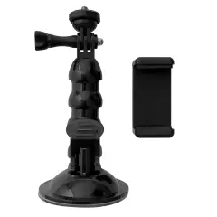 Nosilec za prisesek za športno kamero GoPro DJI Insta360 SJCam Eken + adapter za pametni telefon