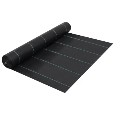 vidaXL Tkanina proti plevelu in koreninam mat črna 1x200 m PP