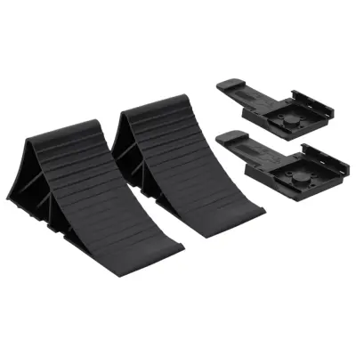vidaXL Zagozde za kolesa 2 kosa 25x10x11,5 cm plastika