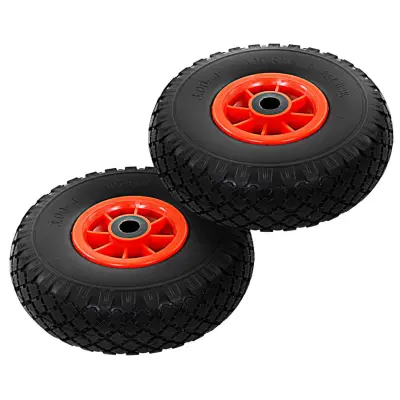 vidaXL Kolesa za ročni voziček 2 kosa trden PU 3,00-4 (260x85)