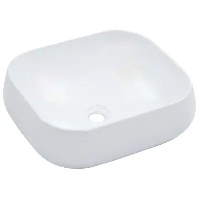 vidaXL Umivalnik 44,5x39,5x14,5 cm keramičen bel
