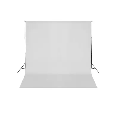 vidaXL Podporni sistem za ozadje 600 x 300 cm bele barve